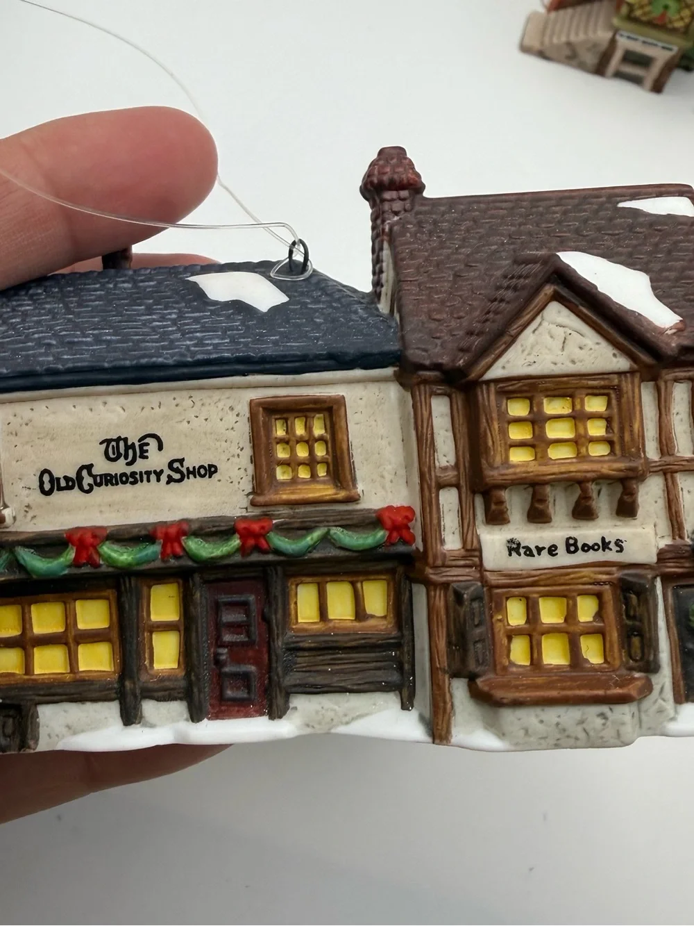 Department 56 Village Building Ornament Set - Brown, Green, Tan